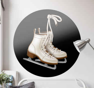 Ice Skating Boots football wall sticker - TenStickers