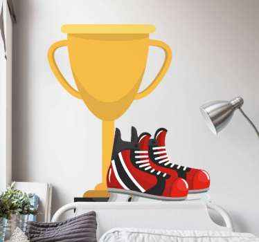 Ice Hockey Trophy wall sticker - TenStickers