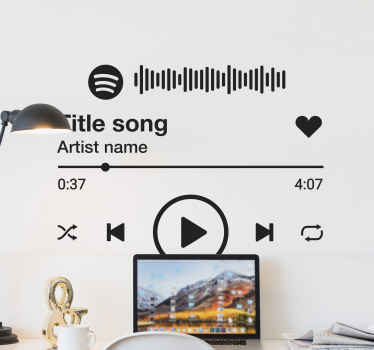 Nosso Vinil decorativo de Vinil decorativomusical do spotify ajuda você a ter a música que você gosta de tocar e a forma como ela é exibida no aplicaçãospotify como decoração.