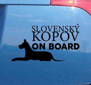 Nálepka slovenského psíka na palube dieťa na palube - Tenstickers