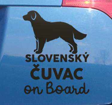 Nálepka slovenský pes na palube - Tenstickers