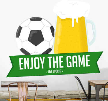 Enjoy the game Soccer football wall sticker - TenStickers