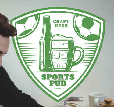 Sports bar soccer football wall sticker - TenStickers