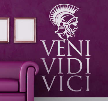 Veni Vidi Vici Decorative Sticker - TenStickers