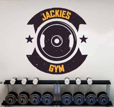 Personalised Gym wall sticker - TenStickers