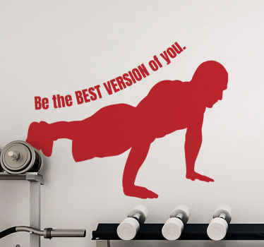 Be the Best Version of You Fitness wall sticker - TenStickers