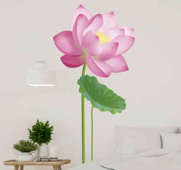 Adesivo decorativo flores Flor de lótus única - TenStickers