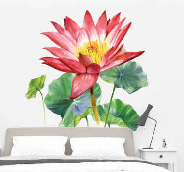 Sticker Fleur Aquarelle de lotus - TenStickers