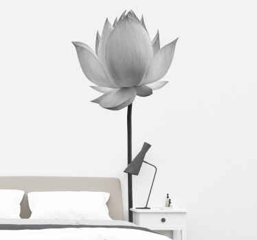 Zidna naljepnica sive boje lotosa - TenStickers