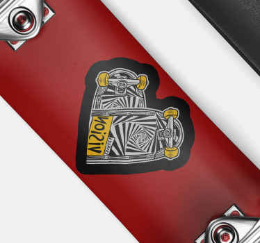 Heart Skateboard Graphic extreme sports sticker - TenStickers