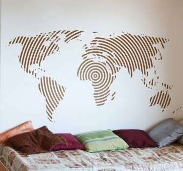 Kreis Weltkarte Aufkleber - TenStickers