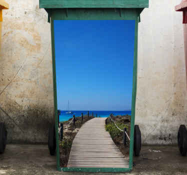 Beach path Container sticker - TenStickers