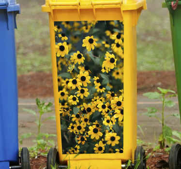 Adesivo contenitore scena floreale vibrante - TenStickers