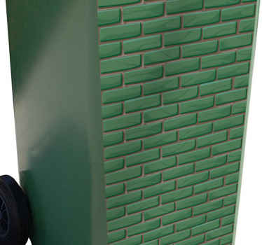 Pegatina container patrón de ladrillo verde - TenVinilo