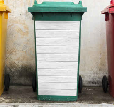 White wooden planks  Container sticker - TenStickers