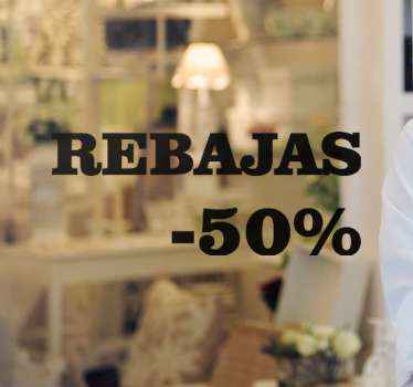 Vinilo rebajas ventas con descuento personalizable - TenVinilo