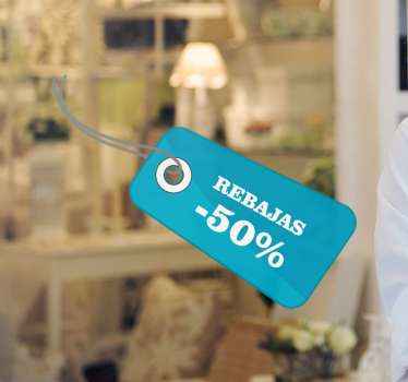 Vinilo rebajas etiqueta personalizable - TenVinilo