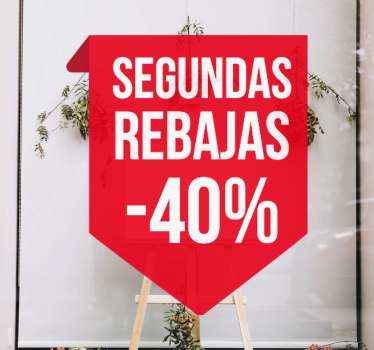 Vinilo rebajas segundas rebajas personalizable - TenVinilo