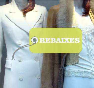 Vinilo rebajas etiqueta en catalán - TenVinilo