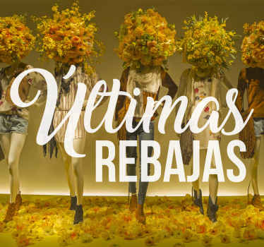 Vinilo escaparate últimas rebajas - TenVinilo