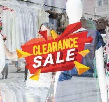 Sales clearance multi discounts window sticker - TenStickers