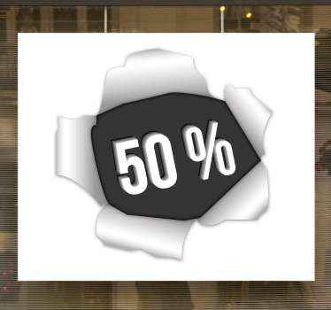 Ripped Sale window sticker - TenStickers