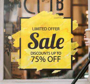 Yellow Sale window sticker - TenStickers