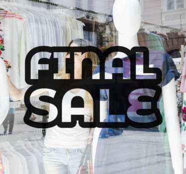 Final Sale window sticker - TenStickers
