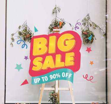 Big Sale Confetti window sticker - TenStickers