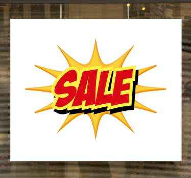 Sale sign comic book window sticker - TenStickers