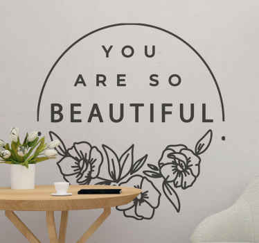 You are so beautiful thin font popular - TenStickers