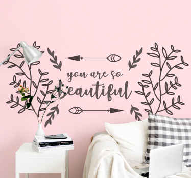 You're so beautiful bright arrows sticker - TenStickers