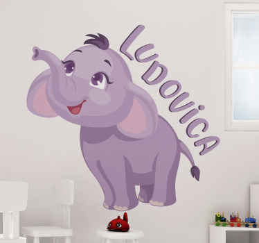 Sticker Elefantino personalizzato - TenStickers