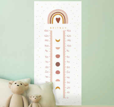 Barvita nalepka za stenske diagrame linearne višine - TenStickers