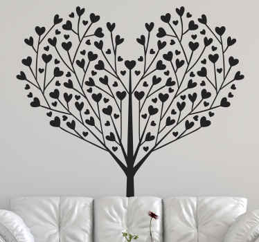 Sticker Arbre Branches de coeur - TenStickers