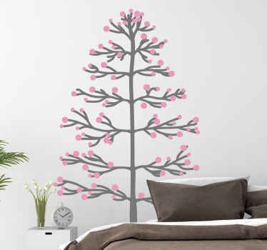branches with spring flowers tree wall sticker - TenStickers