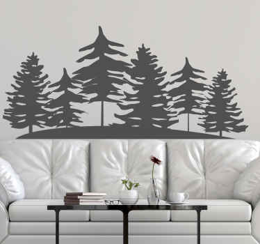 Five autumn trees tree wall sticker - TenStickers