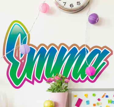 Colorful graffiti girl name urban sticker - TenStickers