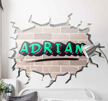 Vinis decorativos urbanos Graffiti de parede de tijolo - TenStickers