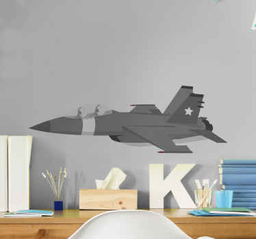 Sovietske stíhacie lietadlo ilustracny obtisk - Tenstickers