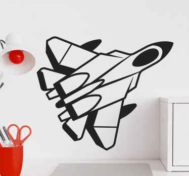 Fighter jet illustration sticker - TenStickers