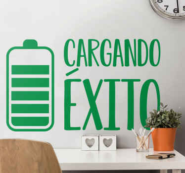 Vinilos despacho frase cargando éxito - TenVinilo