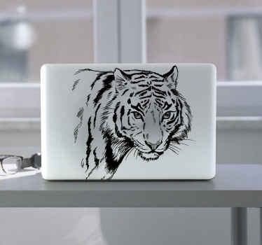 Laptop Aufkleber Weißer tiger - TenStickers