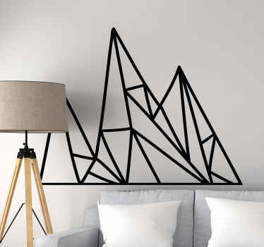 Geometric mountain design nature wall sticker - TenStickers