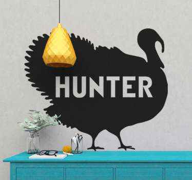 Turkey Hunter text wall sticker - TenStickers
