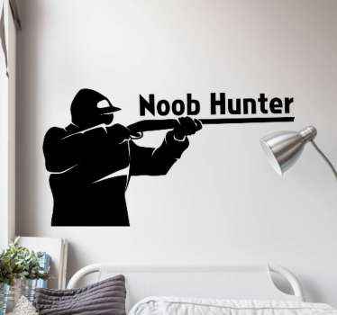 Noob Hunter people vinyl decal - TenStickers