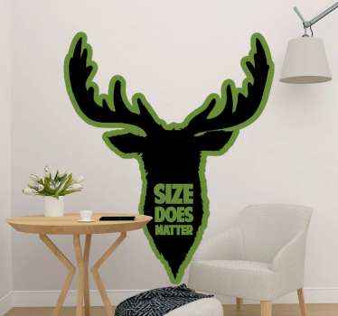 Size does matter hunter wall sticker - TenStickers