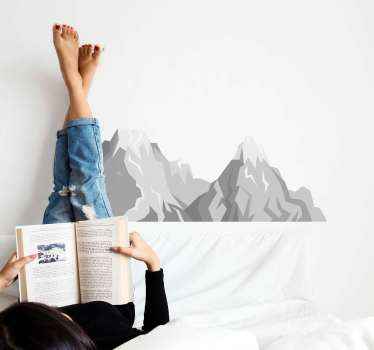 Grey Mountain Landscape wall sticker - TenStickers