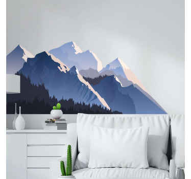 Realistic Forest and Mountain wall sticker - TenStickers