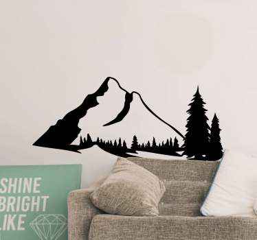Wandtattoo Natur Berge und waldlandschaft - TenStickers